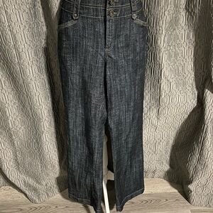 Elegant Dark Denim Women's Flare Jeans